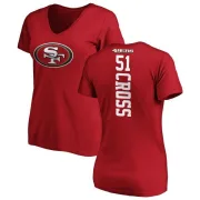 Randy Cross Women's San Francisco 49ers Backer Slim Fit T-Shirt - Red