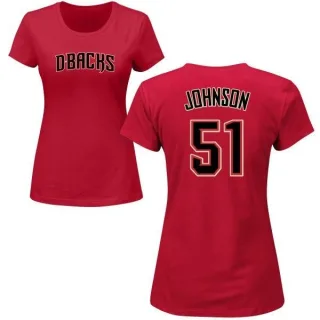 Randy Johnson Women's Arizona Diamondbacks Name & Number T-Shirt - Crimson