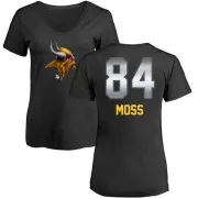 Randy Moss Women's Minnesota Vikings Midnight Mascot T-Shirt - Black