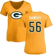 Randy Ramsey Women's Green Bay Packers Name & Number Logo Slim Fit T-Shirt - Gold