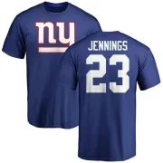 Rashad Jennings New York Giants Name & Number Logo T-Shirt - Royal