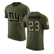 Rashad Jennings New York Giants Olive Salute to Service Legend T-Shirt