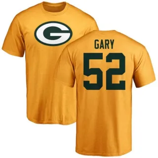 Rashan Gary Green Bay Packers Name & Number Logo T-Shirt - Gold