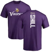 Rashod Hill Minnesota Vikings Backer T-Shirt - Purple