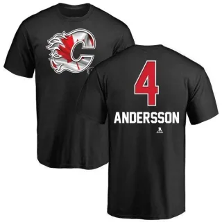 Rasmus Andersson Calgary Flames Name and Number Banner Wave T-Shirt - Black