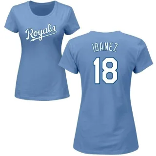 Raul Ibanez Women's Kansas City Royals Name & Number T-Shirt - Light Blue