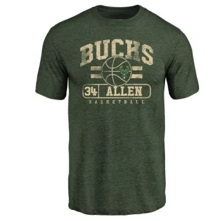 Ray Allen Milwaukee Bucks Green Baseline Tri-Blend T-Shirt