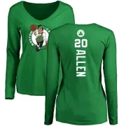 Ray Allen Women's Boston Celtics Kelly Green Backer V-Neck Long-Sleeve T-Shirt