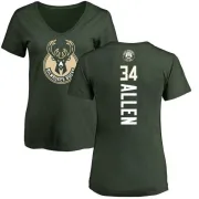 Ray Allen Women's Milwaukee Bucks Green Backer T-Shirt