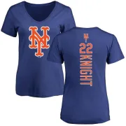 Ray Knight Women's New York Mets Backer Slim Fit T-Shirt - Royal