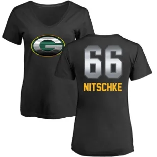 Ray Nitschke Women's Green Bay Packers Midnight Mascot T-Shirt - Black