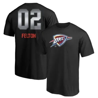 Raymond Felton Oklahoma City Thunder Black Midnight Mascot T-Shirt