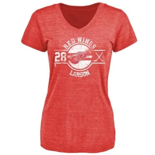 Reed Larson Women's Detroit Red Wings Insignia Tri-Blend T-Shirt - Red