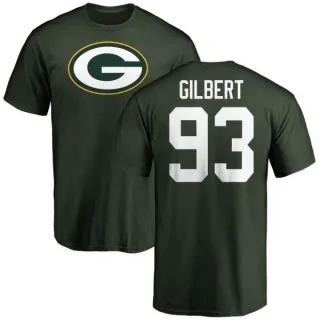 Reggie Gilbert Green Bay Packers Name & Number Logo T-Shirt - Green