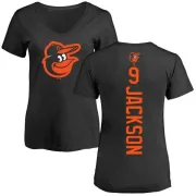 Reggie Jackson Women's Baltimore Orioles Backer Slim Fit T-Shirt - Black