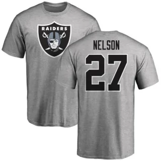 Reggie Nelson Oakland Raiders Name & Number Logo T-Shirt - Ash