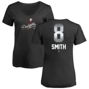 Reggie Smith Women's Los Angeles Dodgers Midnight Mascot V-Neck T-Shirt - Black