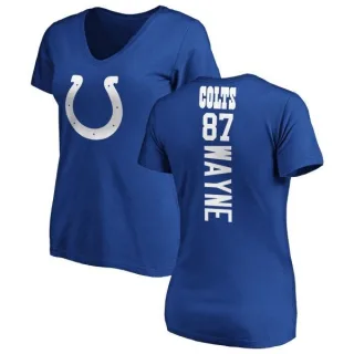 Reggie Wayne Women's Indianapolis Colts Backer Slim Fit T-Shirt - Royal