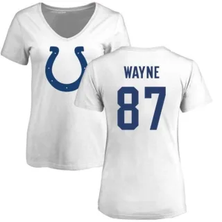 Reggie Wayne Women's Indianapolis Colts Name & Number Logo Slim Fit T-Shirt - White