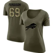 Reid Ferguson Women's Buffalo Bills Salute to Service Olive Legend Scoop Neck T-Shirt