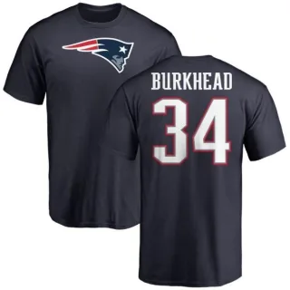 Rex Burkhead New England Patriots Name & Number Logo T-Shirt - Navy