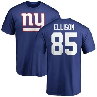 Rhett Ellison New York Giants Name & Number Logo T-Shirt - Royal