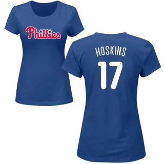 Rhys Hoskins Women's Philadelphia Phillies Name & Number T-Shirt - Royal