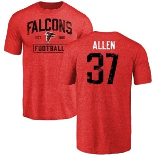 Ricardo Allen Atlanta Falcons Distressed Name & Number Tri-Blend T-Shirt - Red