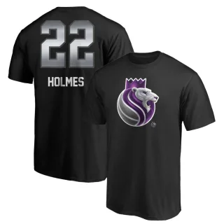 Richaun Holmes Sacramento Kings Black Midnight Mascot T-Shirt