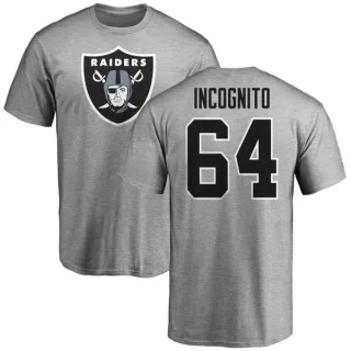 Richie Incognito Oakland Raiders Name & Number Logo T-Shirt - Ash