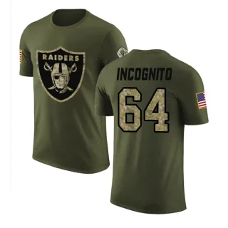 Richie Incognito Oakland Raiders Olive Salute to Service Legend T-Shirt