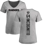 Richie Incognito Women's Oakland Raiders Backer V-Neck T-Shirt - Ash