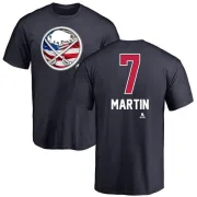 Rick Martin Buffalo Sabres Name and Number Banner Wave T-Shirt - Navy