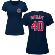 Rick Sutcliffe Women's Chicago Cubs Name & Number T-Shirt - Navy