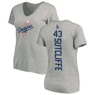 Rick Sutcliffe Women's Los Angeles Dodgers Backer Slim Fit T-Shirt - Ash