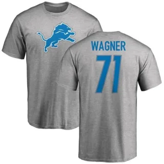 Rick Wagner Detroit Lions Name & Number Logo T-Shirt - Ash