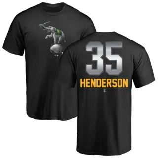 Rickey Henderson Oakland Athletics Midnight Mascot T-Shirt - Black