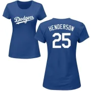 Rickey Henderson Women's Los Angeles Dodgers Name & Number T-Shirt - Royal