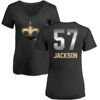 Rickey Jackson Women's New Orleans Saints Midnight Mascot T-Shirt - Black