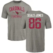 Ricky Seals-Jones Arizona Cardinals Gray Distressed Name & Number Tri-Blend T-Shirt