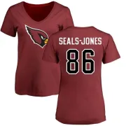 Ricky Seals-Jones Women's Arizona Cardinals Name & Number Logo Slim Fit T-Shirt - Maroon