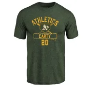 Rico Carty Oakland Athletics Base Runner Tri-Blend T-Shirt - Green