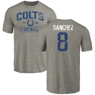 Rigoberto Sanchez Indianapolis Colts Gray Distressed Name & Number Tri-Blend T-Shirt