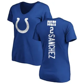 Rigoberto Sanchez Women's Indianapolis Colts Backer Slim Fit T-Shirt - Royal