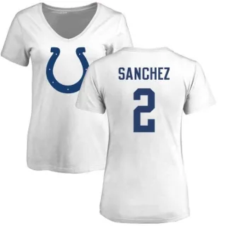 Rigoberto Sanchez Women's Indianapolis Colts Name & Number Logo Slim Fit T-Shirt - White