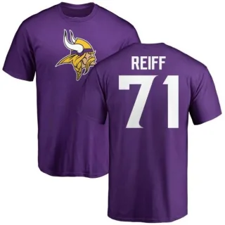 Riley Reiff Minnesota Vikings Name & Number Logo T-Shirt - Purple