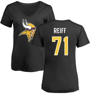 Riley Reiff Women's Minnesota Vikings Name & Number Logo Slim Fit T-Shirt - Black