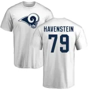 Rob Havenstein Los Angeles Rams Name & Number Logo T-Shirt - White