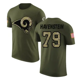 Rob Havenstein Los Angeles Rams Olive Salute to Service Legend T-Shirt