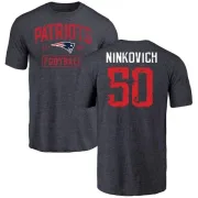 Rob Ninkovich New England Patriots Navy Distressed Name & Number Tri-Blend T-Shirt